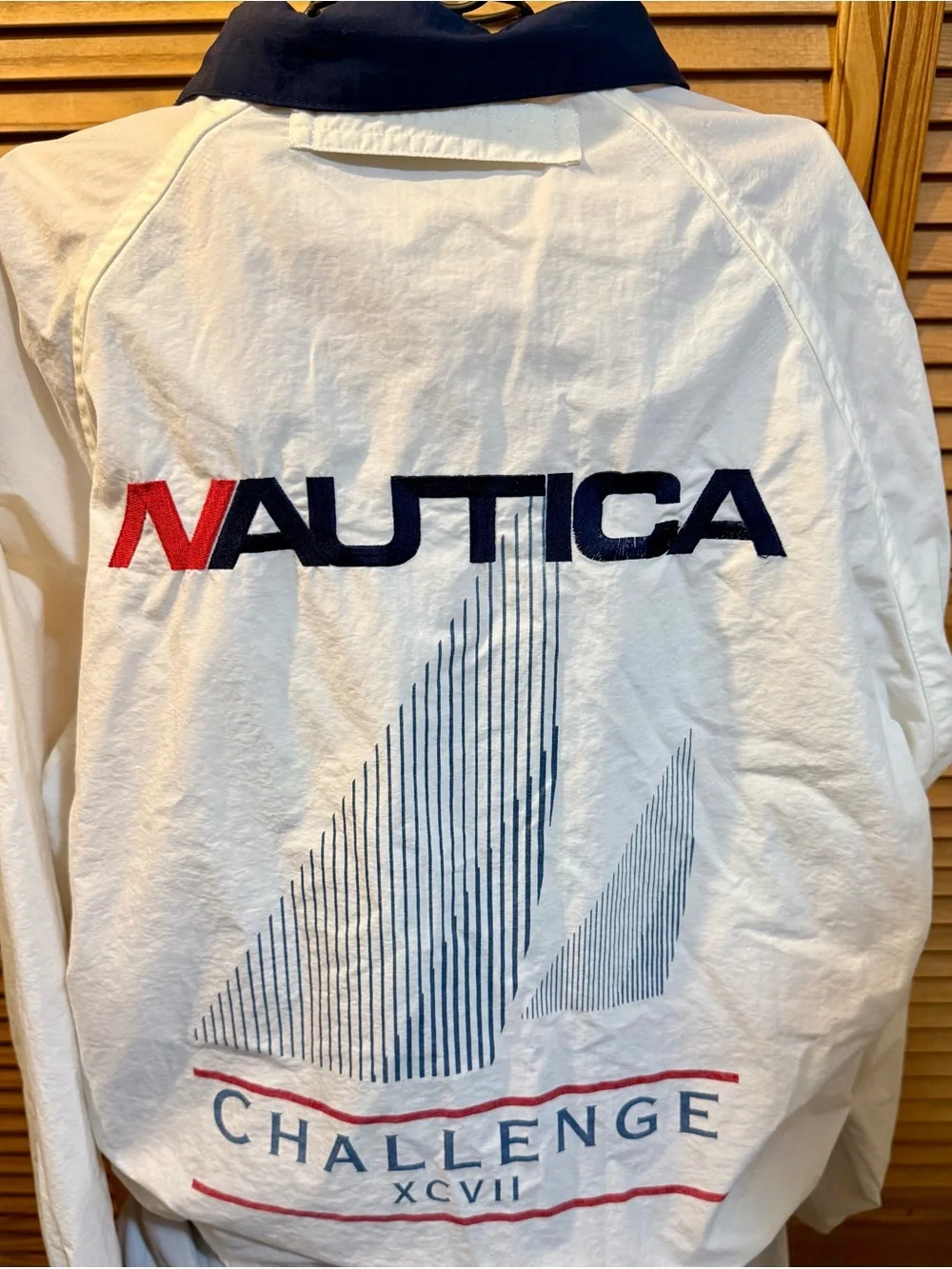Nautica White Undershirt with Navy Branded Waistband and Red Logo